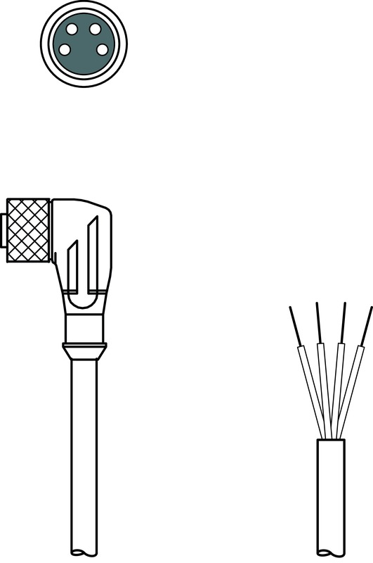 KD S-M12-4W-P1-100 連接電纜 商品編號(hào)： 50130730