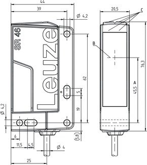 SLS46C-40.K48 單光束安全光柵（發(fā)送） 商品編號(hào)： 50126545