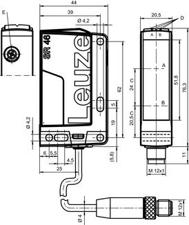 HT46C/PX-M12 背景抑制按壓按鈕 商品編號： 50127051