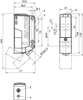 PRK49C.UCD1/TS-TB 帶偏振光片鏡的鏡反射型光電傳感器 商品編號(hào)： 50127426