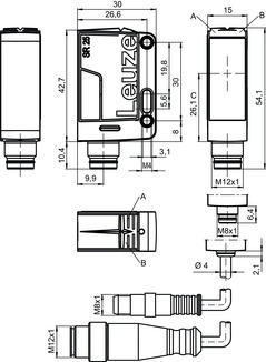 LE25C/2N-M12 對射光電傳感器（接收） 商品編號(hào)： 50139696