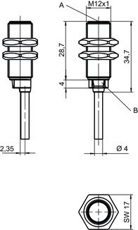 ISS 112MM/4NC-4E0 電感式開(kāi)關(guān) 商品編號(hào)： 50136025