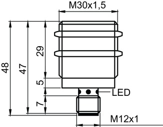 ISS 130MM/4NO-16E-M12 電感式開關 商品編號： 50136069