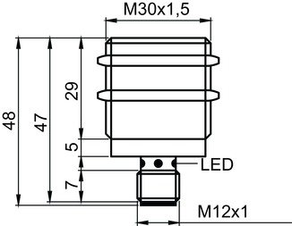 ISS 130MM/4NO-16E-M12 電感式開關 商品編號： 50136069