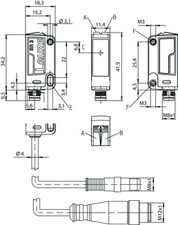 PRK5.H3/2N 帶偏振光片鏡的鏡反射型光電傳感器 商品編號： 50129455