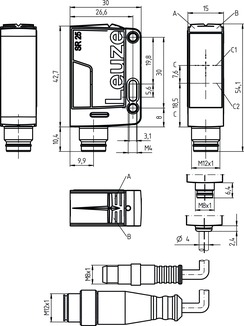 Set PRK25C.D/4W+BTU200M-D10 帶偏振濾光片的鏡反射型光電傳感器 商品編號： 50138510