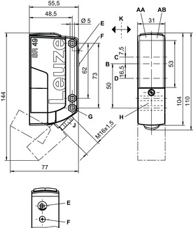 HT49CI.UC/TS-TB 背景抑制按壓按鈕 商品編號： 50127433