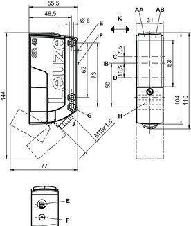 HT49CI.UC/TS-TB 背景抑制按壓按鈕 商品編號： 50127433
