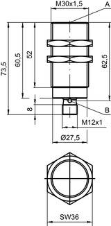 IS 230MM/4NO-10E-S12 電感式開關(guān) 商品編號： 50109713