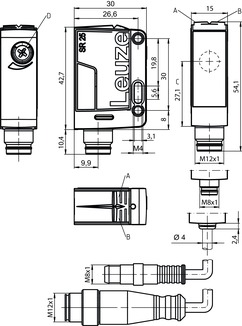 PRK25C.XA2/6G-200-M12 帶偏振光片鏡的鏡反射型光電傳感器 商品編號： 50148927