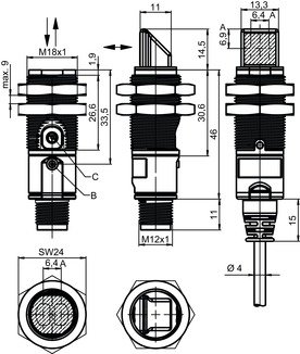 FT328I.X3/4P-M12 增強(qiáng)型漫反射光電傳感器 商品編號： 50133942