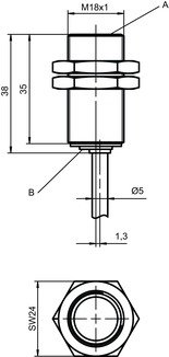 ISS 108MM/2NO-2E0-M12 電感式開關(guān) 商品編號(hào)： 50137065