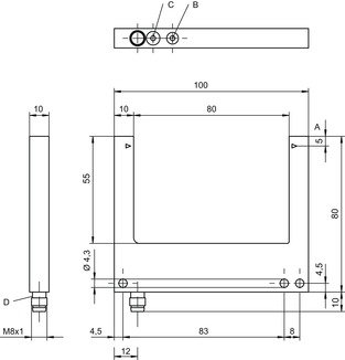 GSL08B/1.1-80-M8.3 槽型光電傳感器 商品編號： 50146197