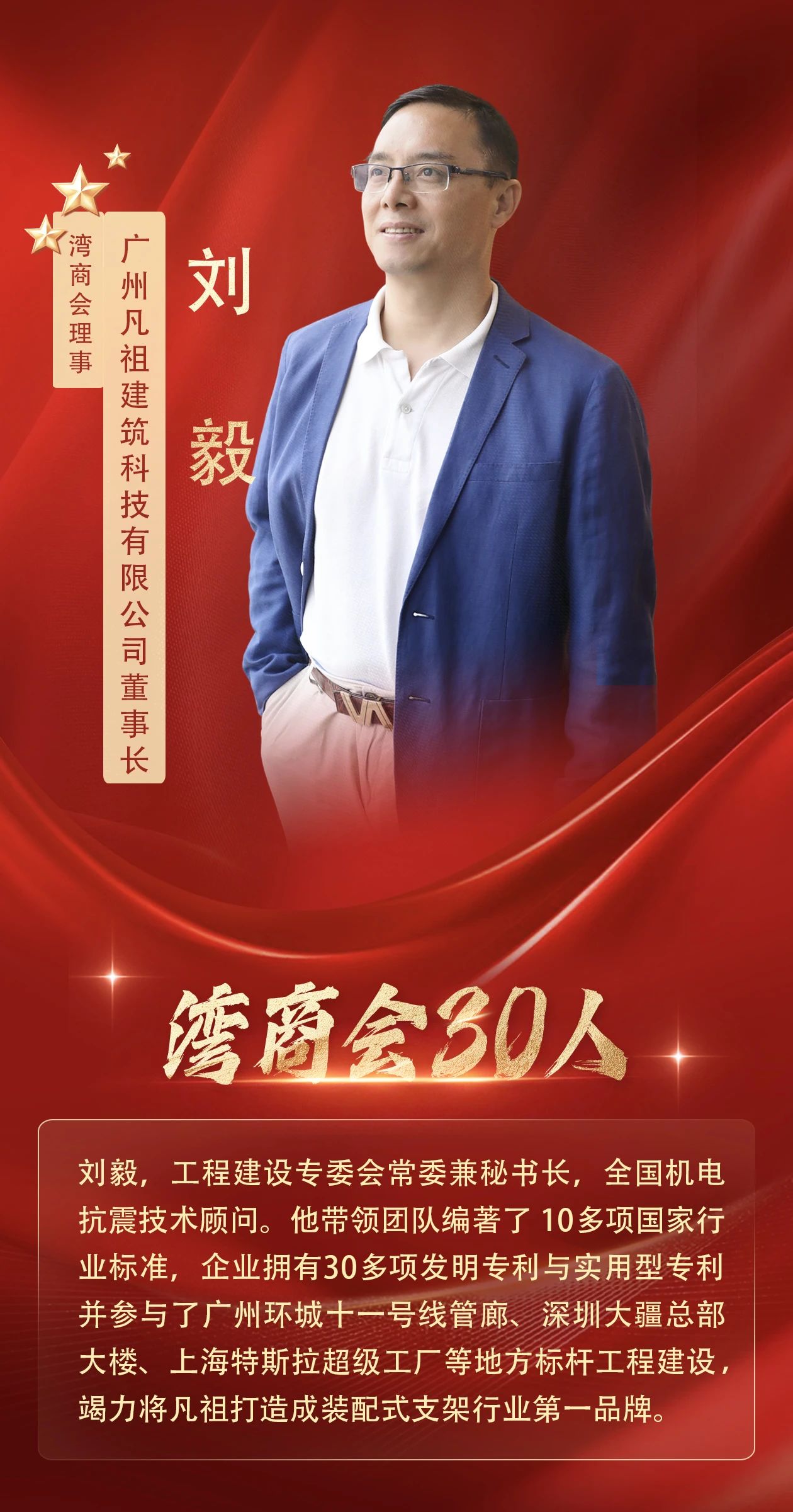 榮耀！祝賀凡祖CEO劉毅先生入選“灣商會30人”榜單