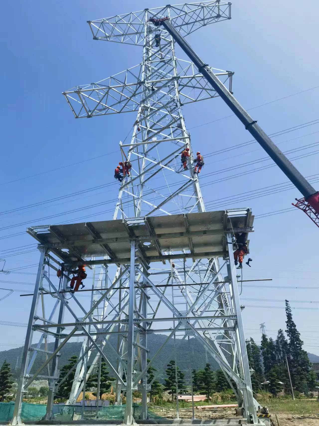 熱鍍鋅高壓電纜引下平臺(tái)支架