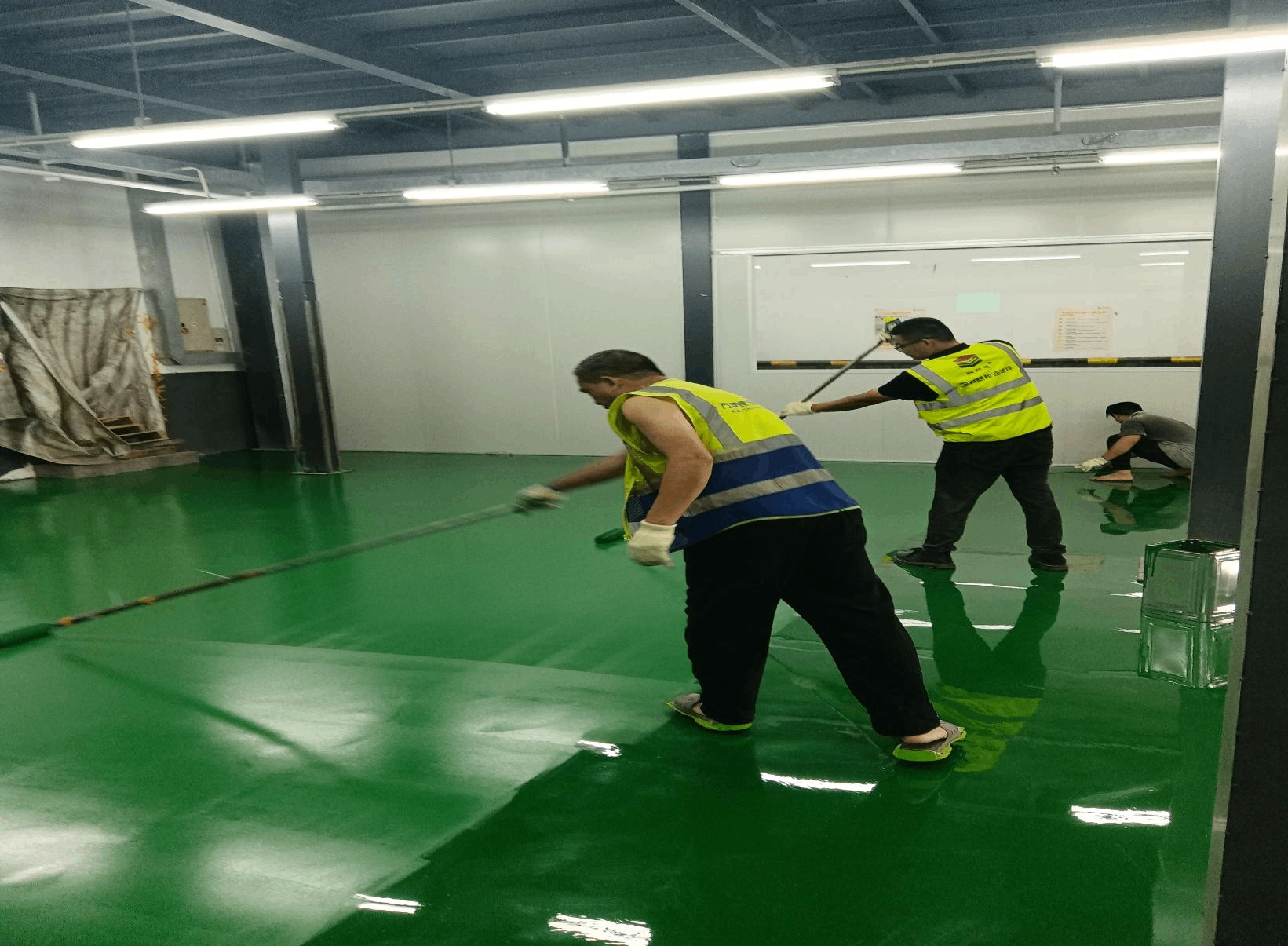 聚氨酯地坪 隱蔽工程施工 簽字表及施工照片