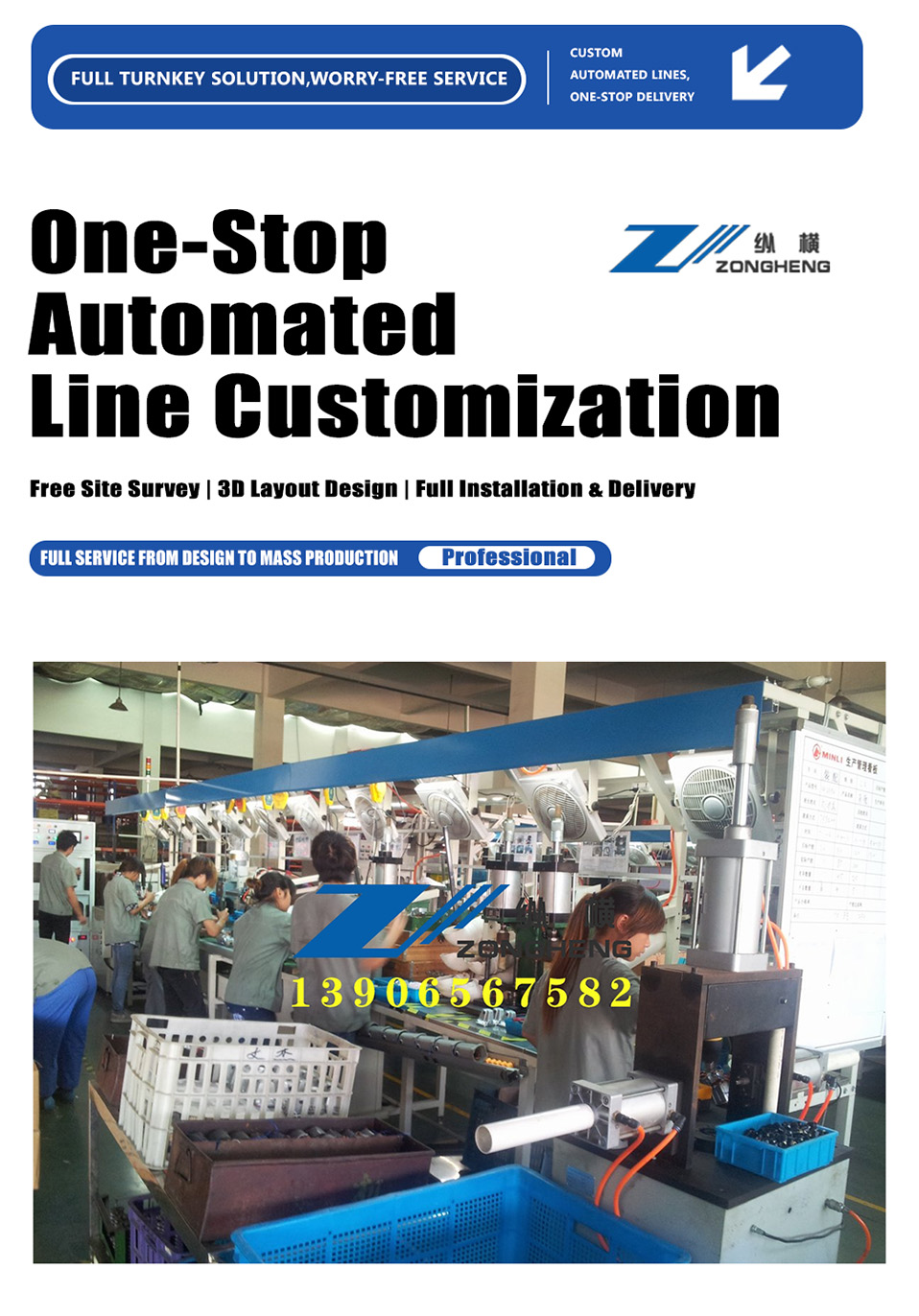 Grinder Production Line | Custom Automated Assembly Line by Zongheng