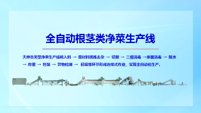 吉林食材加工配送中心水果加工生產(chǎn)線,凈菜加工流水線