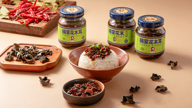 摘蒙花木耳系列下饭酱：鲜香开胃，佐餐夹馍超下饭！