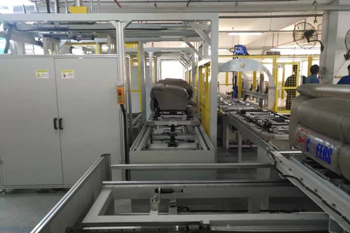 鋼骨架沙發(fā)裝配生產(chǎn)線