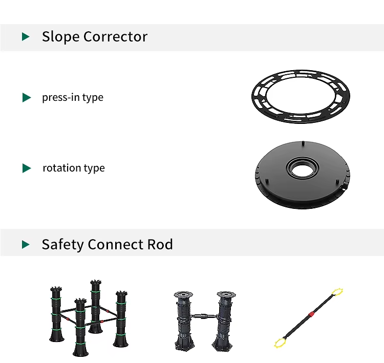 Adjustable PVC Pedestal Roof Support Raised Floor Stand Customized for Hospital Hotel Flooring Accessories for Concrete Tiles