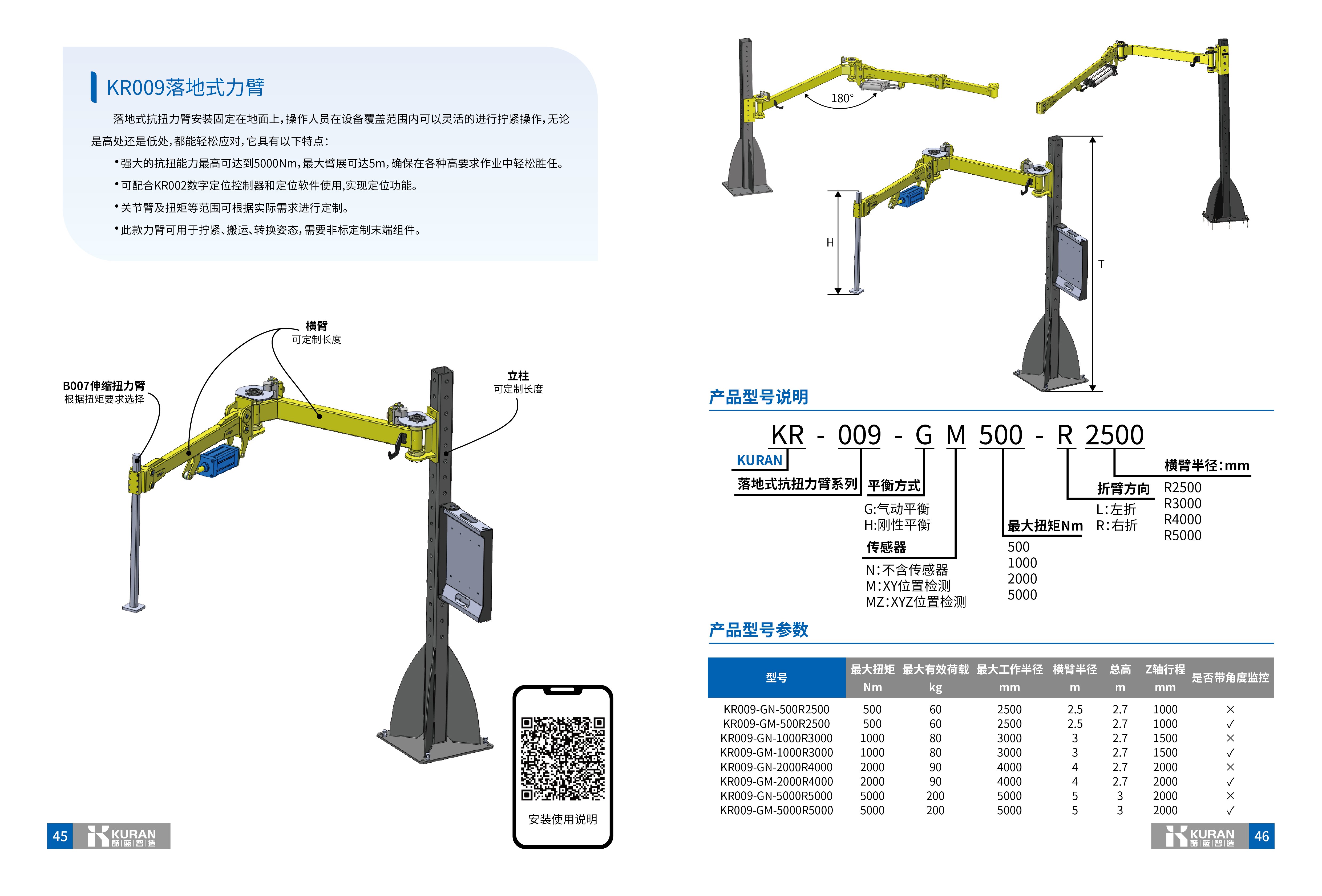  KR009落地式力臂