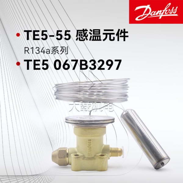丹佛斯熱力膨脹閥TE5-TE55感溫元件TE5 067B3297 R134a制冷劑TEN