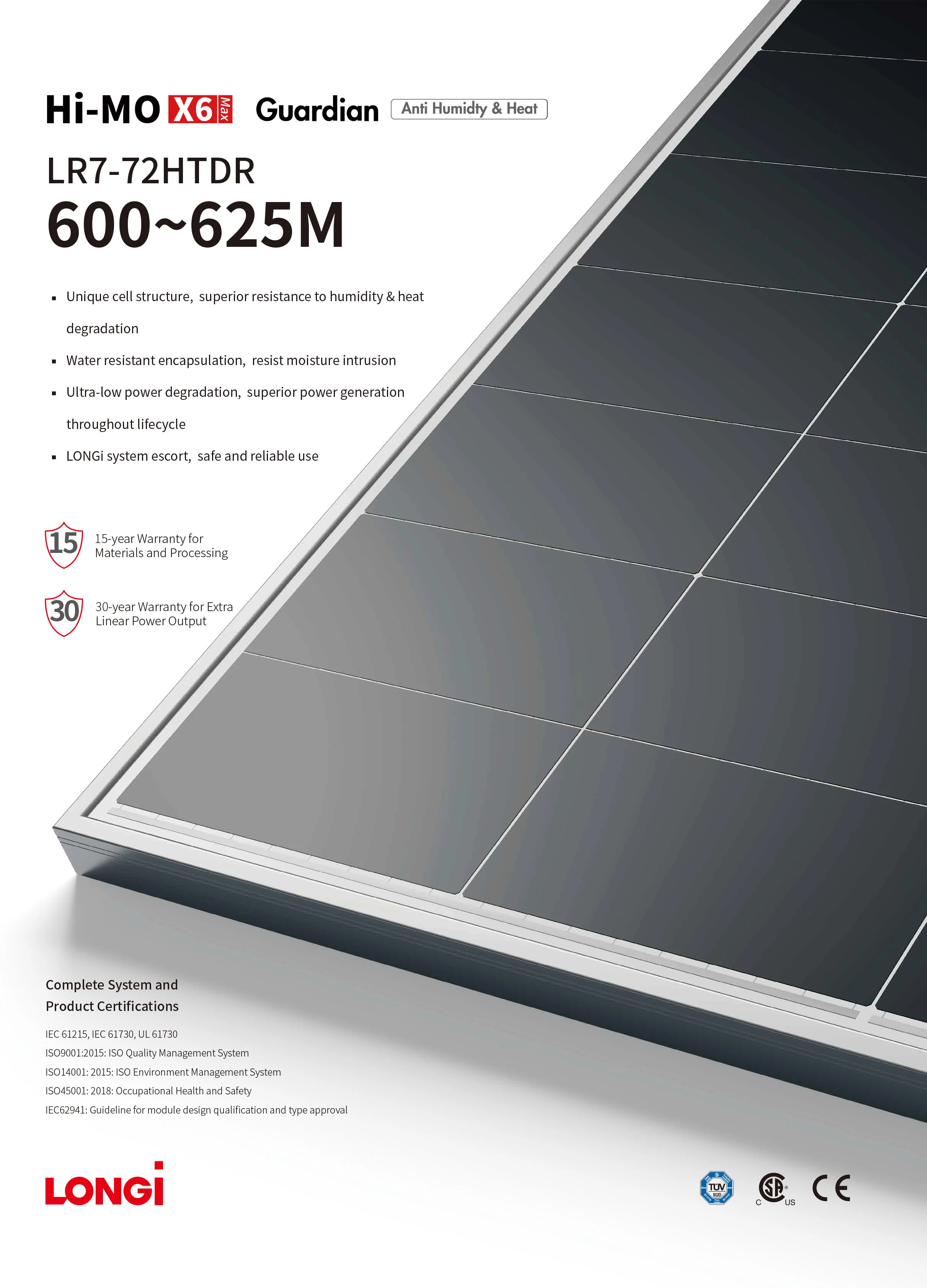 Longi Solar Panel 600W 605W 610W 615W 620W 625W JINKO PV