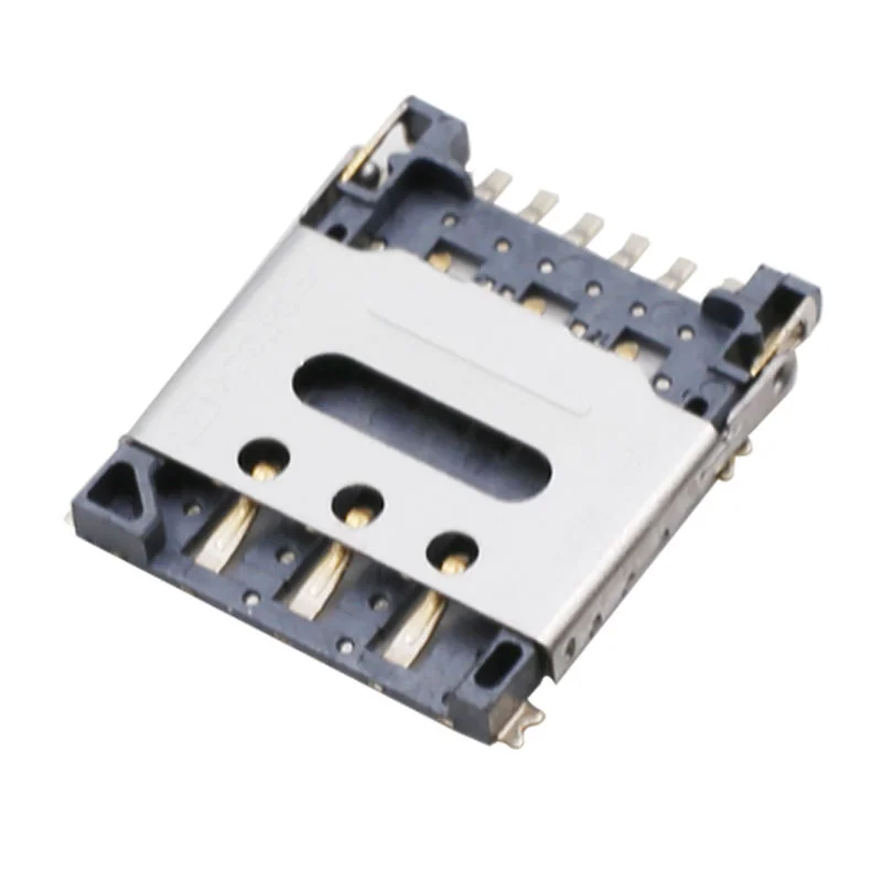 SIMピン Hinge type Nano SIM card Holder 7Pin have detection switch dual