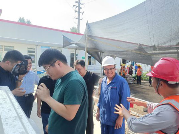 济南市应急局领导视察泰北实业污水处理工地