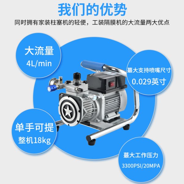 普田PT-999工裝高壓無氣噴涂機多功能電動涂料油漆機家用乳膠漆噴漆機