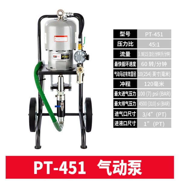 普田PT-2549氣動柱塞式噴涂機