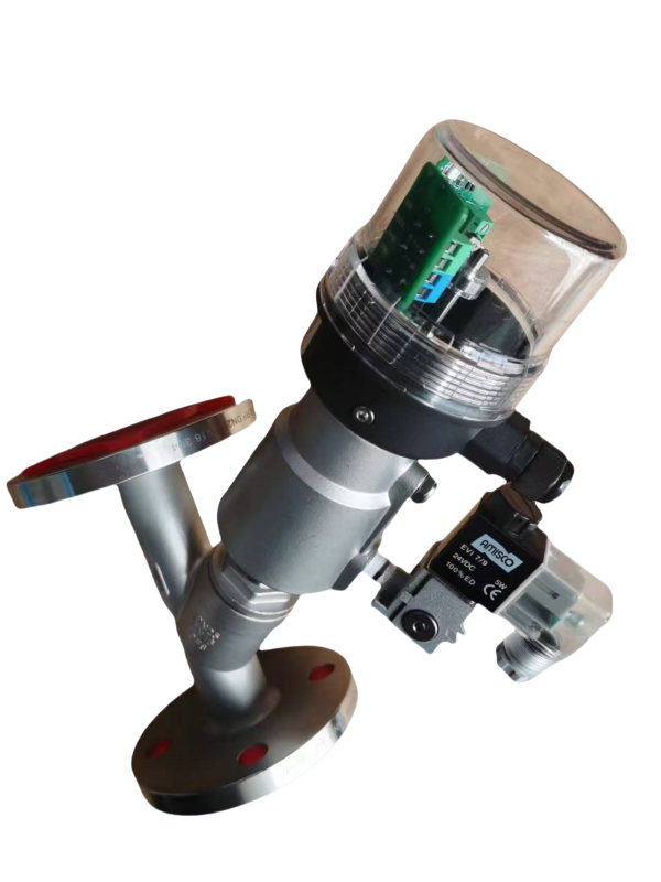 Pneumatic angle seat valve