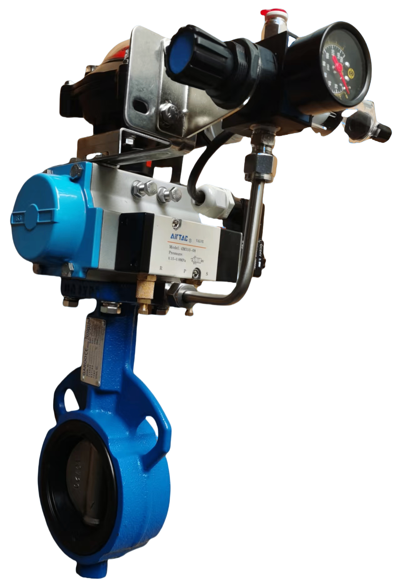 Pneumatic butterfly valve