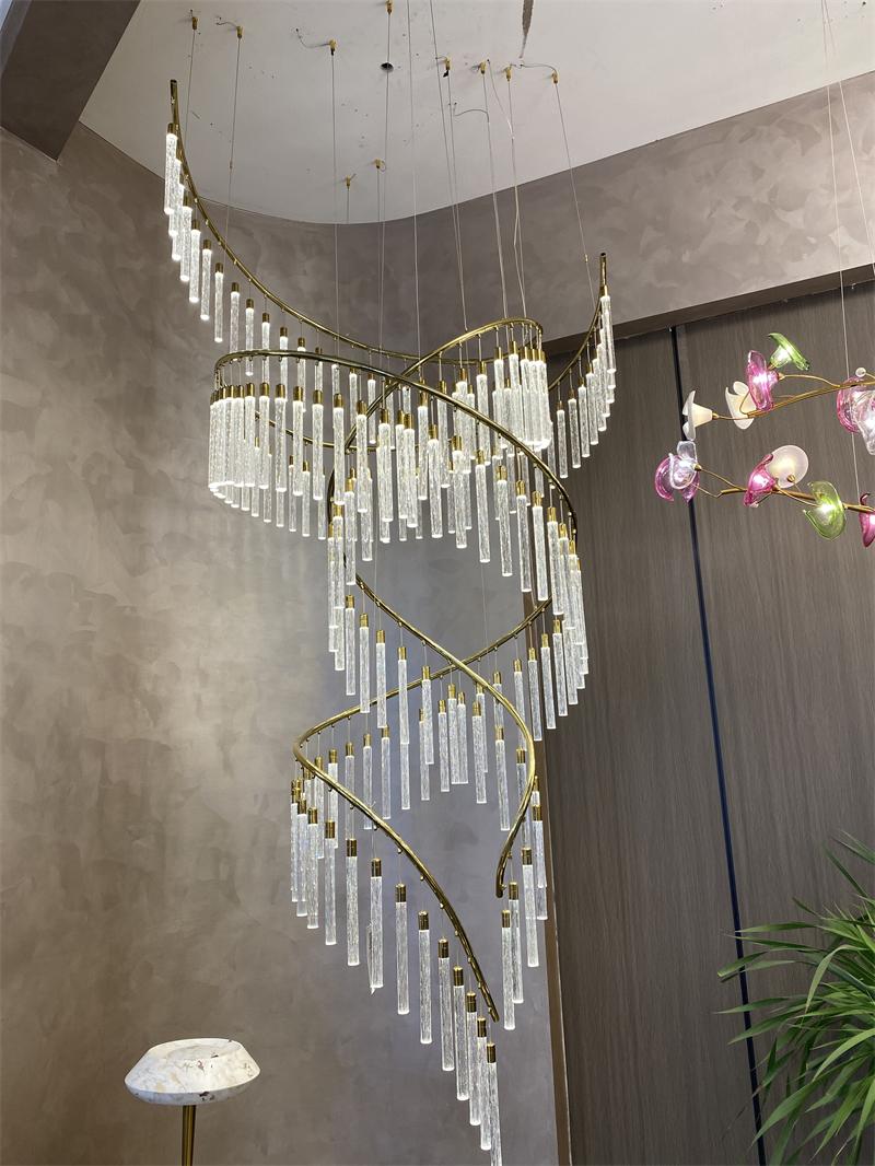 輕奢水晶吊燈安裝效果展示
