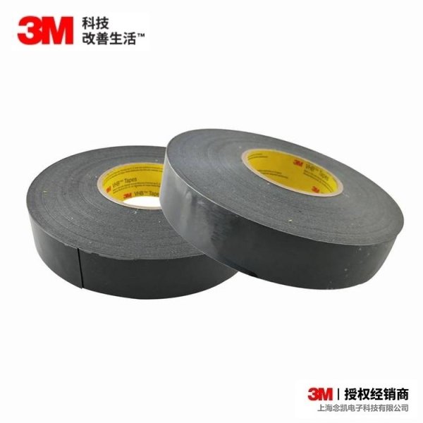 3M 4929 黑色耐高温防水泡棉玻璃金属墙面双面胶带