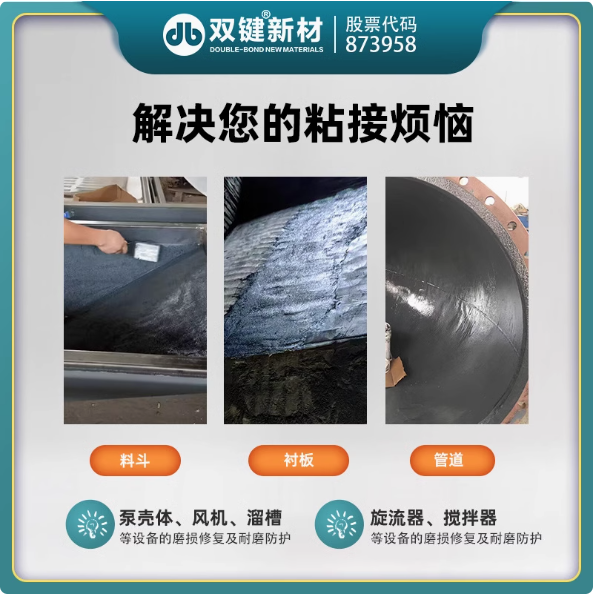 双键DB225防腐碳化硅耐磨涂层 耐腐蚀修补修复剂叶轮衬板旋流器