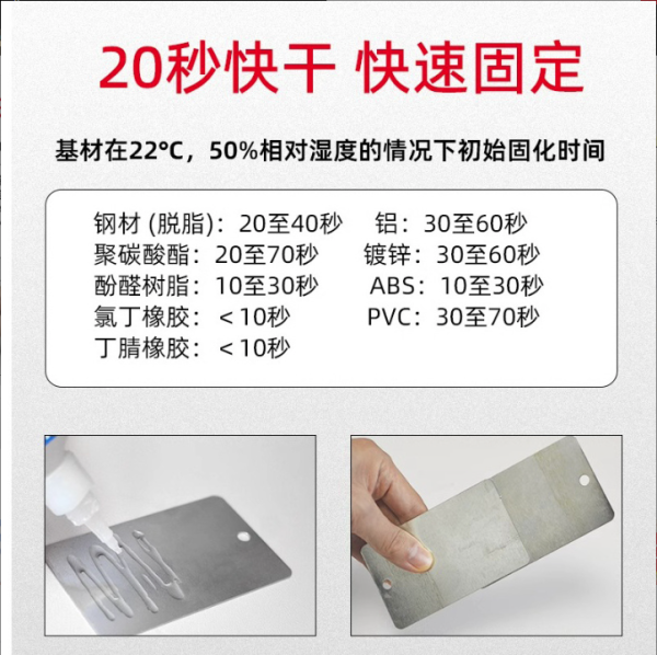 乐泰496金属胶粘铁丝不锈钢碳钢通用型塑料胶
