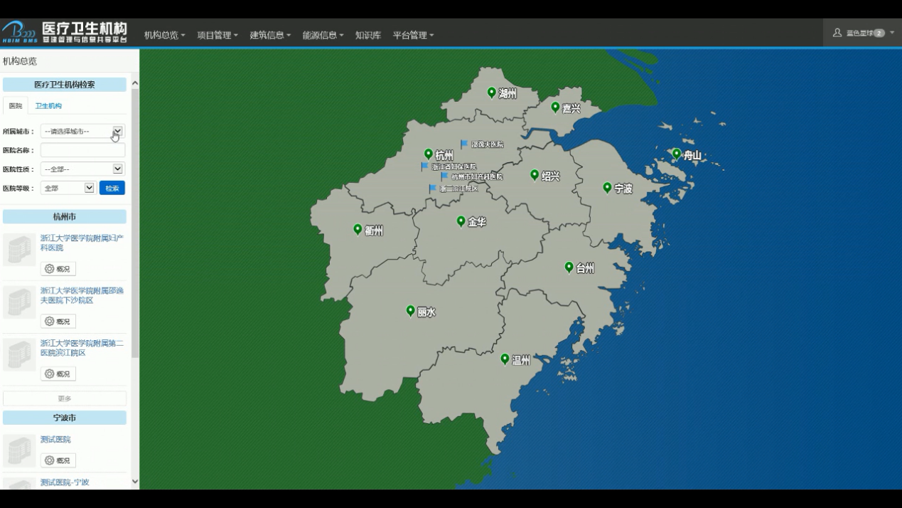 XX省卫计委—医疗卫生机构基建管理与信息共享平台