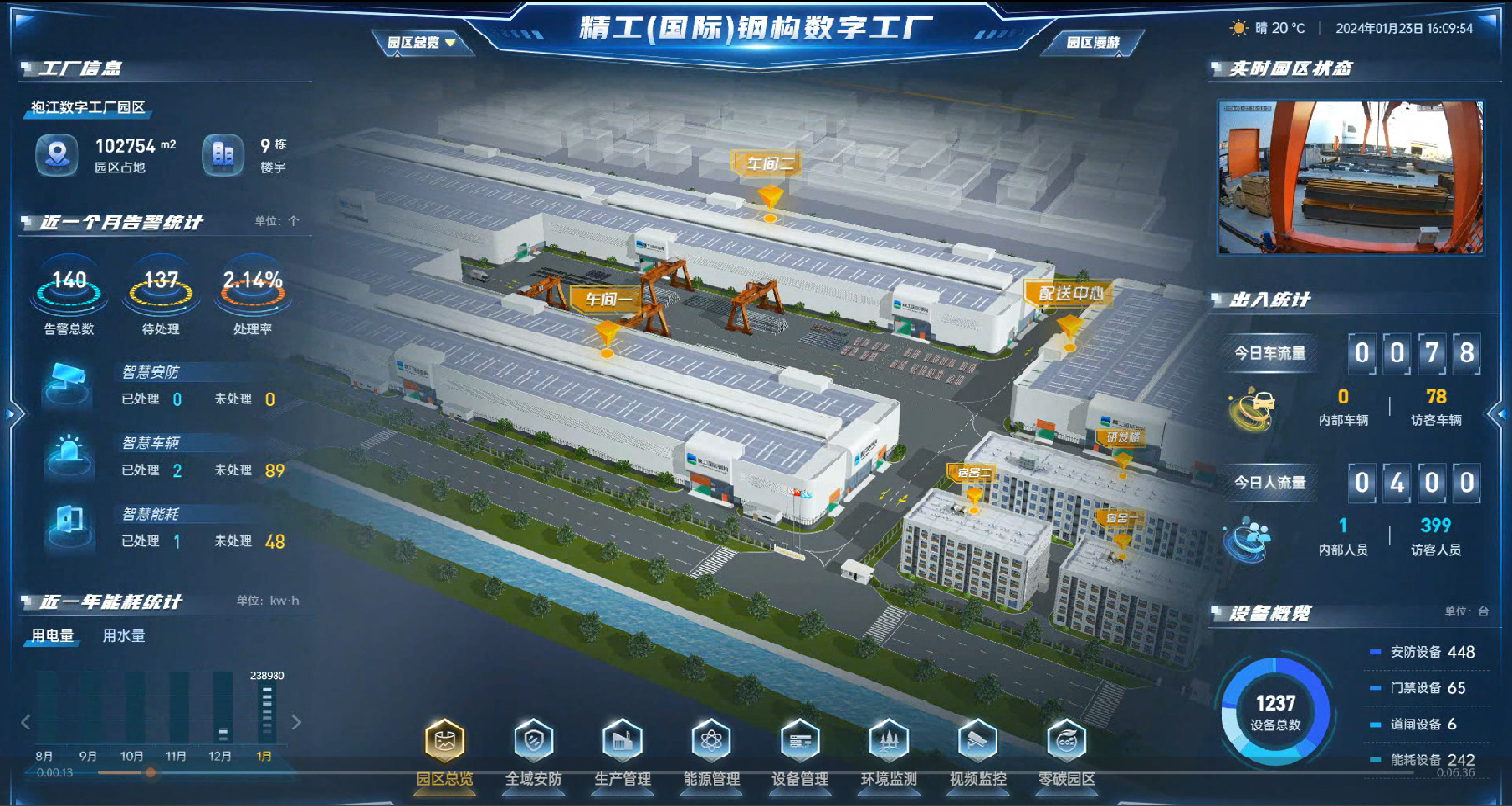 浙江某钢构厂数字工厂平台