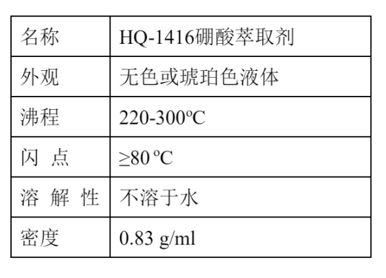 1416 硼酸萃取剂 1416 硼酸萃取剂