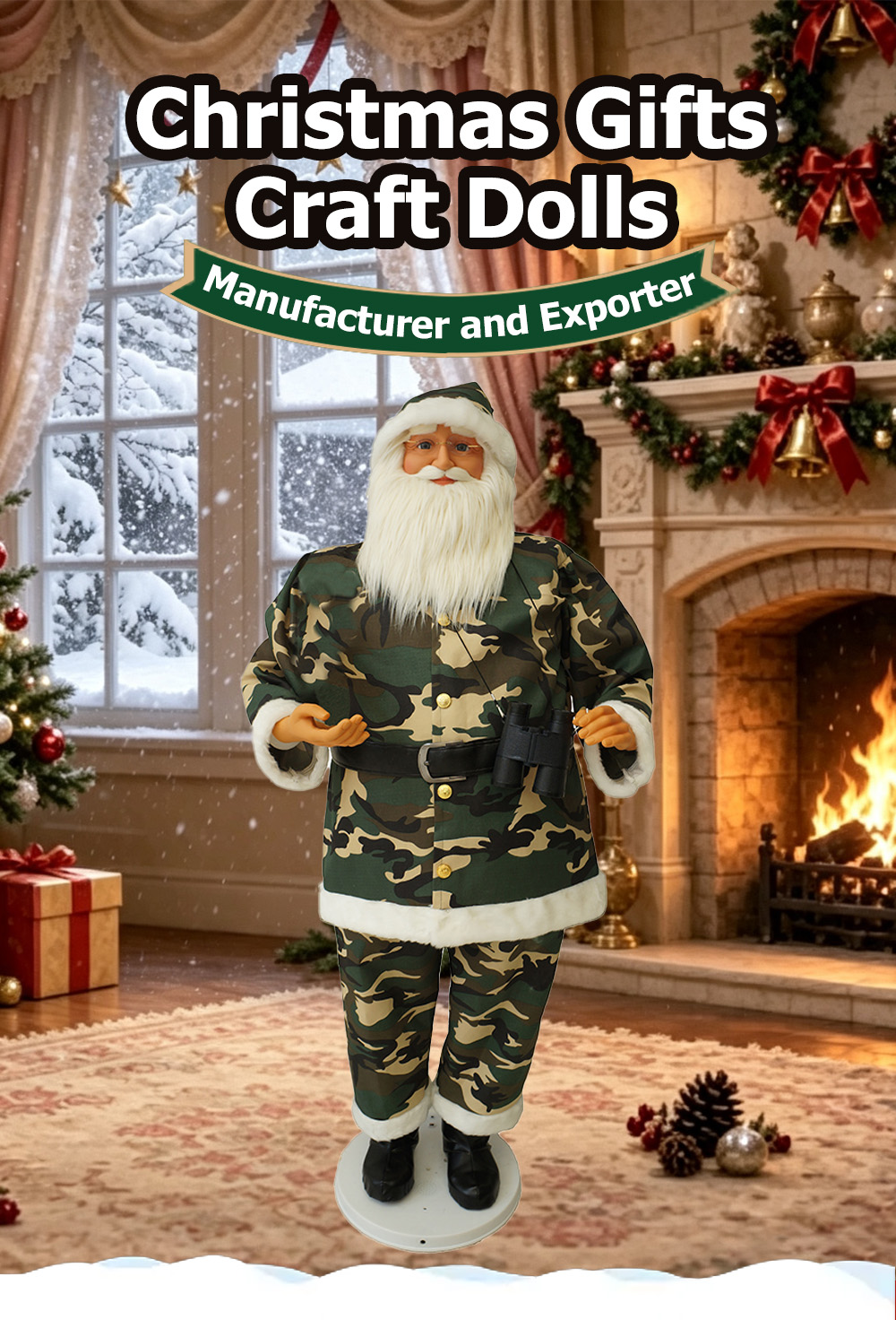 Hunting Santa Claus Figurine