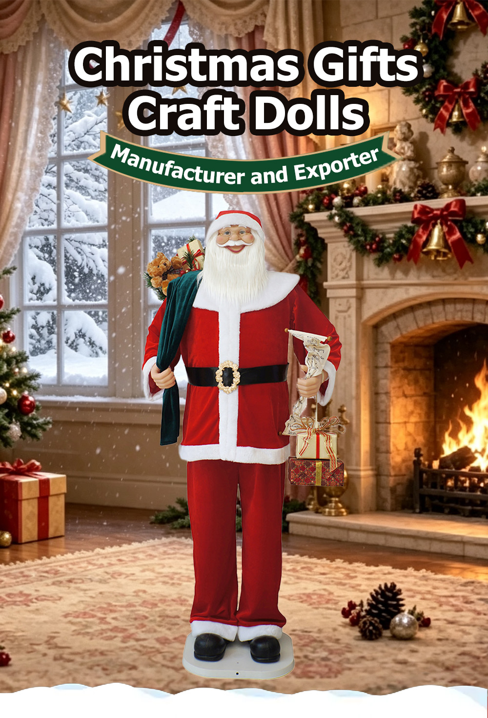 Life Size Santa Claus Figurine