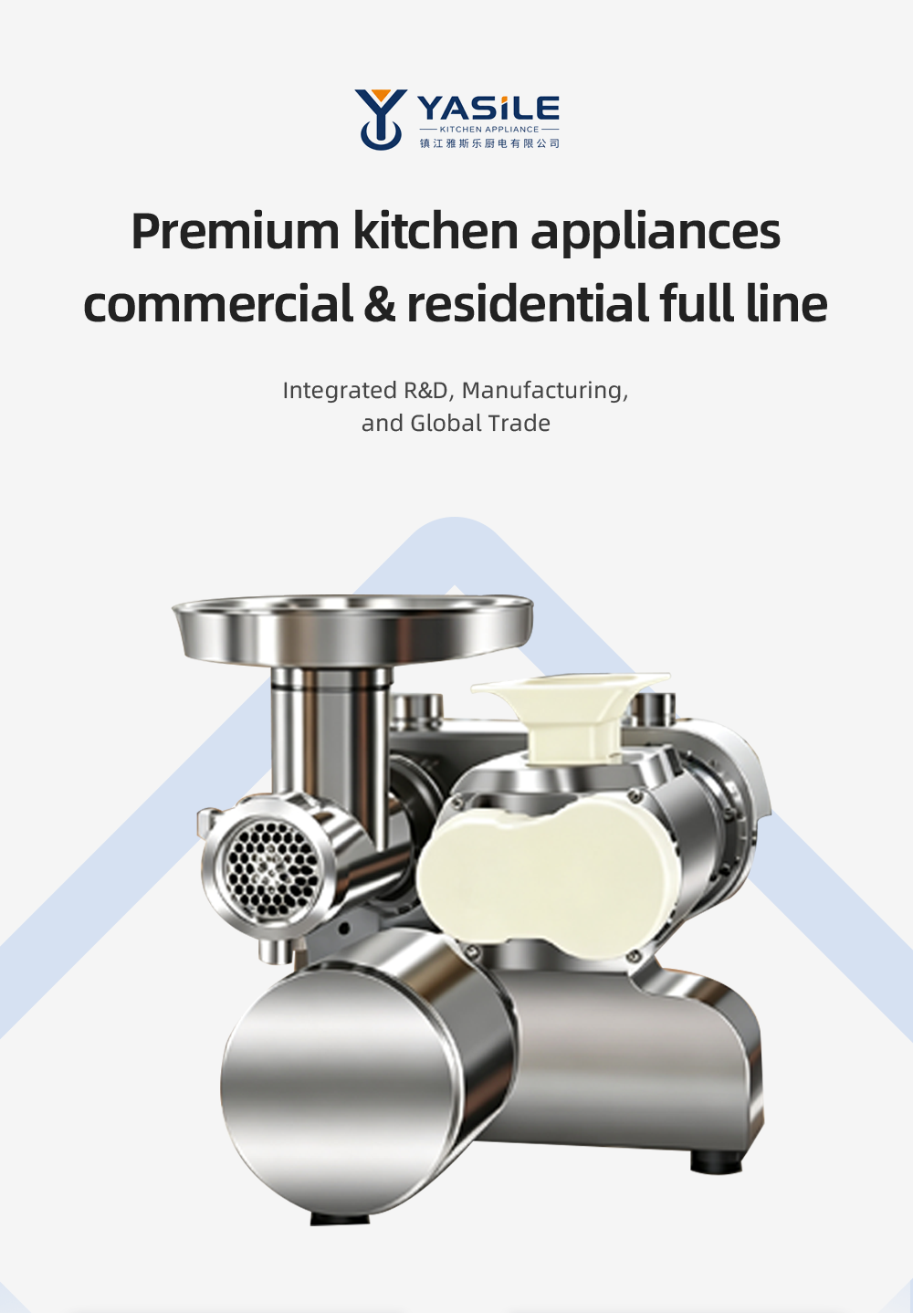 Model‑12 Full‑Steel‑Version, Yasile Table Meat Grinder for Commercial Kitchen Use