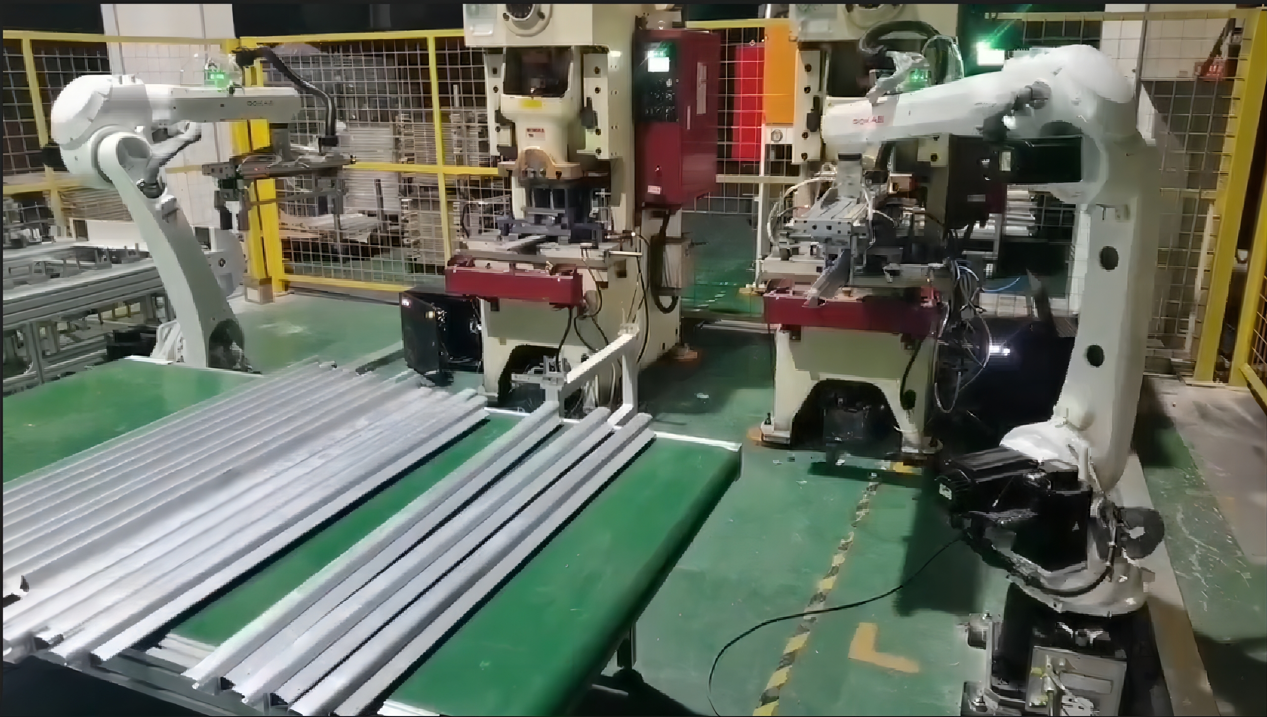 異性管件兩臺(tái)沖壓連線