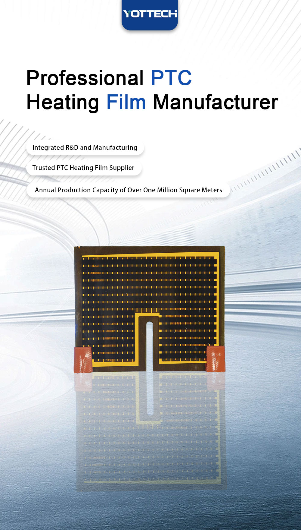 Notched Custom PTC Heating Film for Military Equipment | YOTTECH