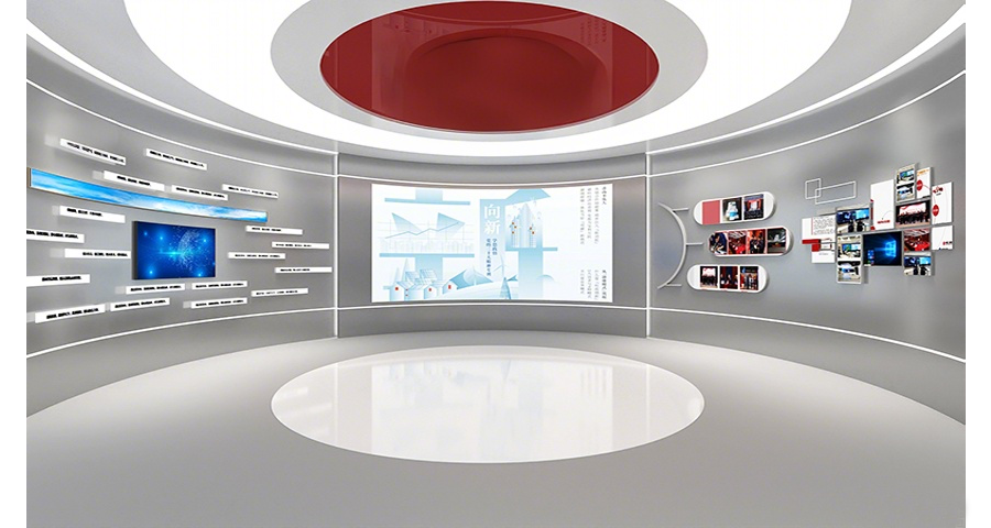潮州簡約風科技類展廳設計公司,企業(yè)展廳設計施工一體化服務