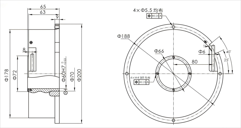 Absolute Hollow Shaft Encoder Dimension