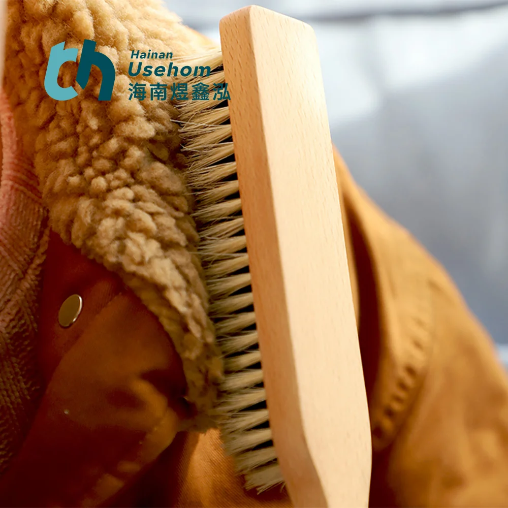 Natural Cashmere Care Dark Wood Pig Bristle Cashmere Clothes Brush Boar Bristle Clothes Brush
