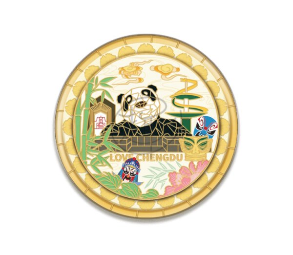 爬樓熊貓隨身鏡